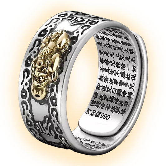 InfinityLuck - Anillo Feng Shui Pixiu de Éxito y Prosperidad